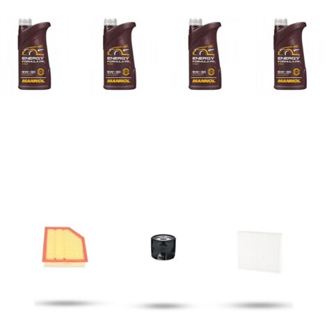 Kit tagliando 3 FILTRI e 4L OLIO compatibile con Volvo V60 1.6 T3 110kw Dal 2011