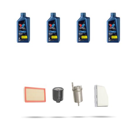Kit tagliando 3 FILTRI e 4L OLIO compatibile con Vw Caddy III (2c) 1.4 55kw Dal 2004