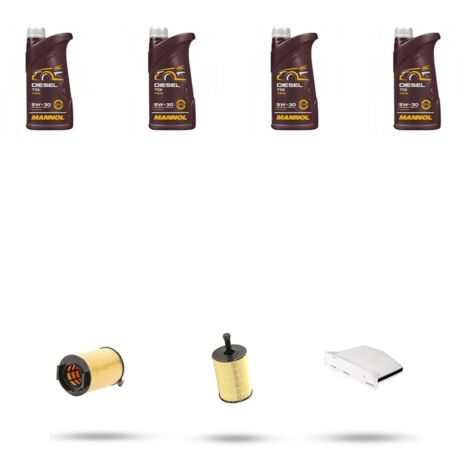 Kit tagliando 3 FILTRI e 4L OLIO compatibile con Vw Caddy III (2c) 2.0 SDI 51kw Dal 2004