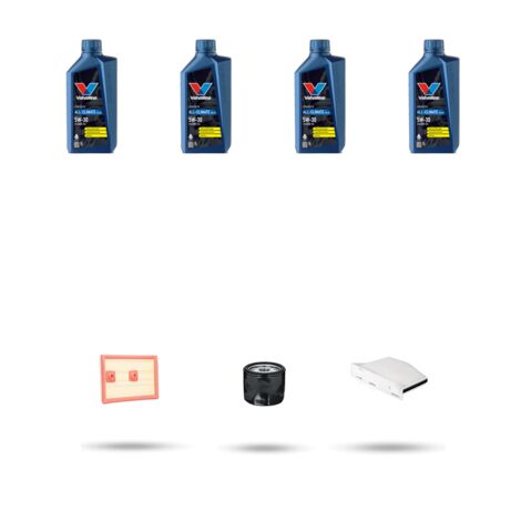 Kit tagliando 3 FILTRI e 4L OLIO compatibile con Vw Caddy IV (2K SA SE) 1.6 81kw Dal 2015