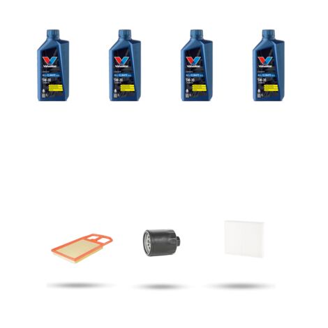 Kit tagliando 3 FILTRI e 4L OLIO compatibile con Vw Golf IV (1j1 1j5) 1.4 16v 55kw Dal 1997 al 2005