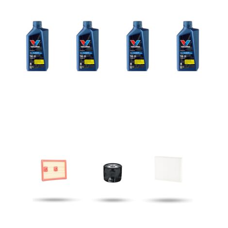 Kit tagliando 3 FILTRI e 4L OLIO compatibile con Vw Golf VII (5G1/BA5) 1.4 TSI 90kw Dal 2012