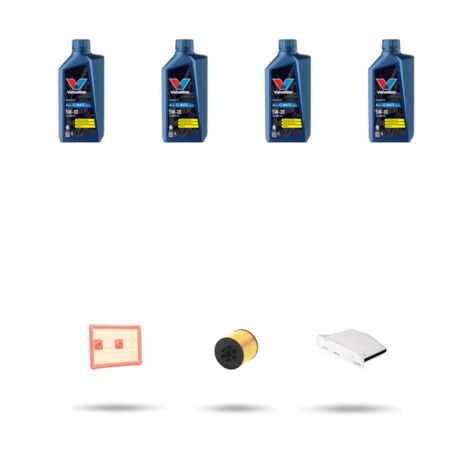 Kit tagliando 3 FILTRI e 4L OLIO compatibile con Vw Passat (3c2,3c5) 1.6 FSI 85kw Dal 2005 al 2010