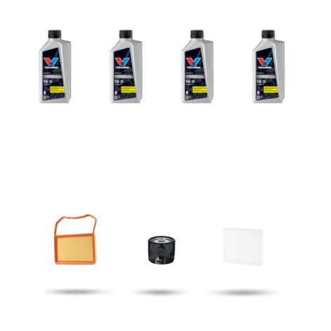 Kit tagliando 3 FILTRI e 4L OLIO compatibile con Vw Polo VI (AW) 1.0 MPI 55kw Dal 2017