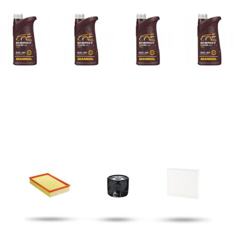 Kit tagliando 3 FILTRI e 4L OLIO compatibile con Vw Polo VI (AW) 1.0 MPI 59kw Dal 2018