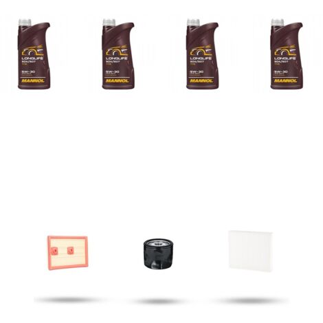 Kit tagliando 3 FILTRI e 4L OLIO compatibile con Vw Touran (5T) 1.4 TSI 110kw dal 2015