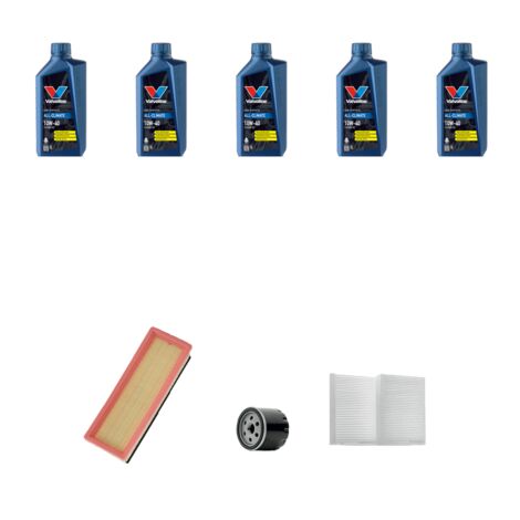 Kit tagliando 3 FILTRI e 5L OLIO compatibile con Alfa Romeo 147 (937) 1.6 16v twin Spark 77kw dal 2000