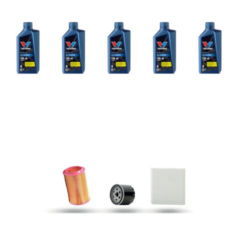 Kit tagliando 3 FILTRI e 5L OLIO compatibile con Alfa Romeo 156 (932) 1.8 16v Twin Spark 106kw dal 1997