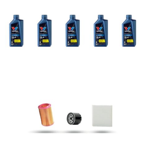 Kit tagliando 3 FILTRI e 5L OLIO compatibile con Alfa Romeo 156 (932) 2.5 V6 24v 141kw dal 2001 -2006