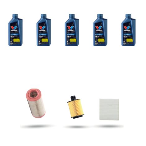 Kit tagliando 3 FILTRI e 5L OLIO compatibile con Alfa Romeo 159 (939) 1.8 TBI 147kw dal 2009-2011