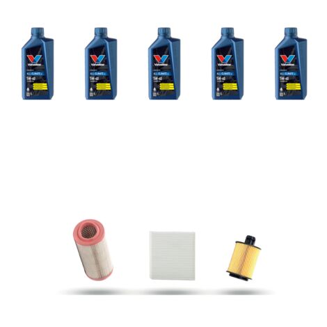 Kit tagliando 3 FILTRI e 5L OLIO compatibile con Alfa Romeo Brera (939) 1.8 TBI 16v 147kw dal 2009