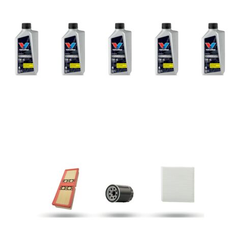 Kit tagliando 3 FILTRI e 5L OLIO compatibile con Alfa Romeo Giulia (952) 2.0 Q4 206kw Dal 2017