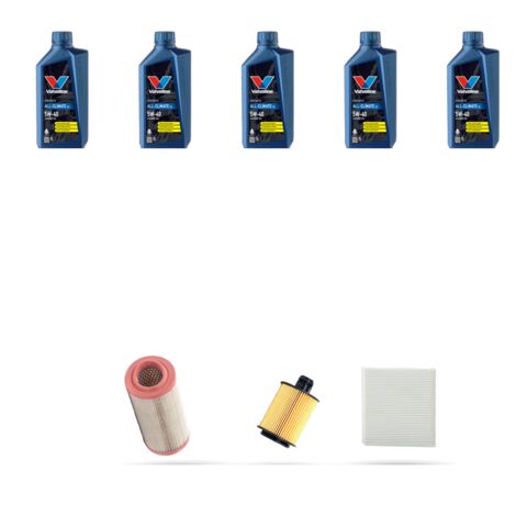 Kit tagliando 3 FILTRI e 5L OLIO compatibile con Alfa Romeo Spider (939) 1.8 JTB 147kw dal 2009