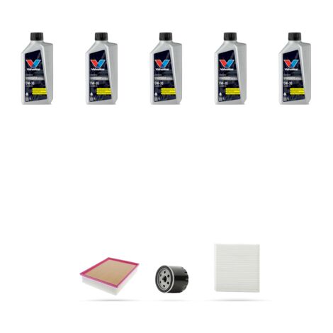 Kit tagliando 3 FILTRI e 5L OLIO compatibile con Audi A3 (8V1,8VK) 1.5 30 g-tron 8v 96kw 2018