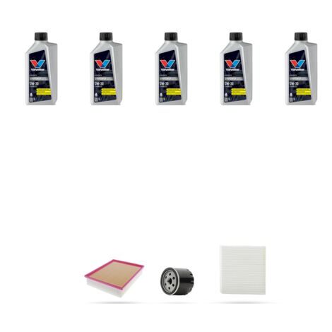 Kit tagliando 3 FILTRI e 5L OLIO compatibile con Audi A3 (8V1,8VK) 1.5 TFSI 8v 110kw 2017