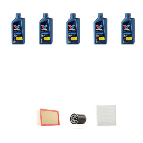 Kit tagliando 3 FILTRI e 5L OLIO compatibile con Audi A4 (B6,B7) 1.8 20v turbo 140kw dal 2002 al 2004