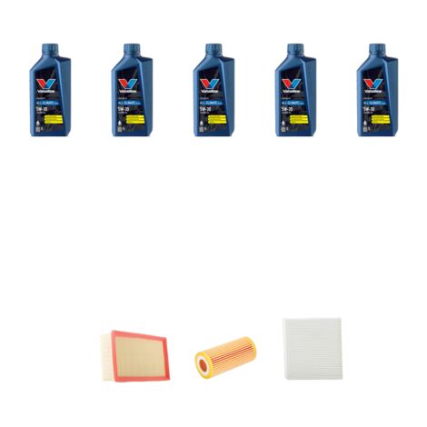 Kit tagliando 3 FILTRI e 5L OLIO compatibile con Audi A4 (B6,B7) 2.0 TFSI 125kw dal 2007 al 2008
