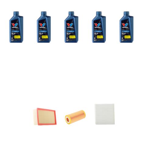 Kit tagliando 3 FILTRI e 5L OLIO compatibile con Audi A4 (B6,B7) 2.0 TFSI 162kw dal 2005 al 2008