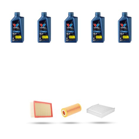 Kit tagliando 3 FILTRI e 5L OLIO compatibile con Audi A4 (B8) 1.8 tfsi 125kw dal 2012