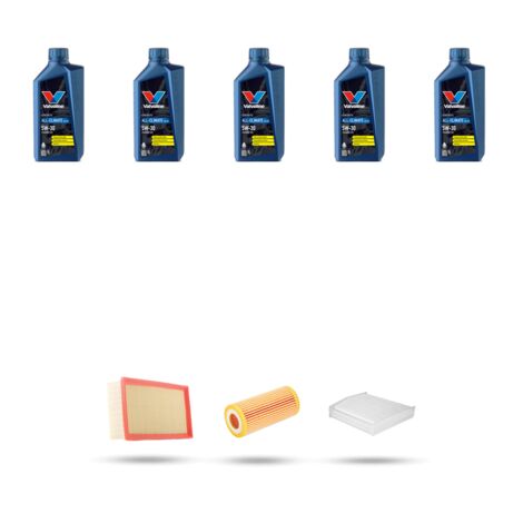 Kit tagliando 3 FILTRI e 5L OLIO compatibile con Audi A5 (8T3,8F7,8TA) 1.8 tfsi 106kw dal 2011