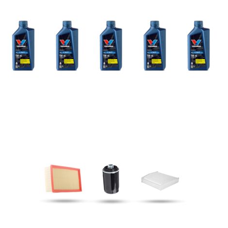Kit tagliando 3 FILTRI e 5L OLIO compatibile con Audi A5 (8T3,8F7,8TA) 1.8 tfsi 118kw dal 2009