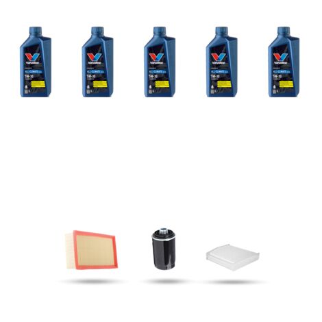 Kit tagliando 3 FILTRI e 5L OLIO compatibile con Audi A5 (8T3,8F7,8TA) 2.0 tfsi 132kw dal 2008