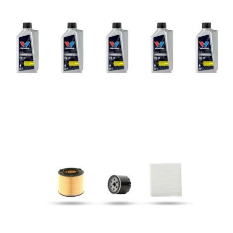 Kit tagliando 3 FILTRI e 5L OLIO compatibile con Audi A5 (F53,F5P,F5A,F5F) 1.4 tfsi 110kw dal 2017