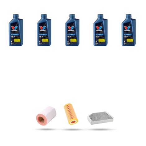 Kit tagliando 3 FILTRI e 5L OLIO compatibile con Audi A6 (C7) 2.0 tfsi 185kw dal 2014