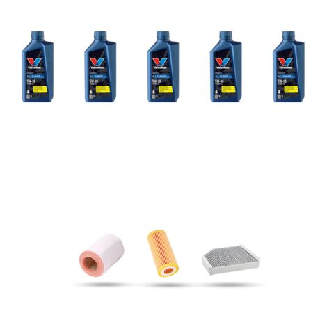 Kit tagliando 3 FILTRI e 5L OLIO compatibile con Audi A7 (4GA,4GF) 2.0 tfsi 183kw dal 2015