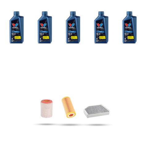 Kit tagliando 3 FILTRI e 5L OLIO compatibile con Audi A8 (4H) 2.0 TFSI 185kw dal 2016