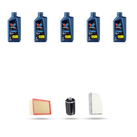 Kit tagliando 3 FILTRI e 5L OLIO compatibile con Audi Q3 (8UB,8UG) 2.0 tfsi 125kw dal 2011