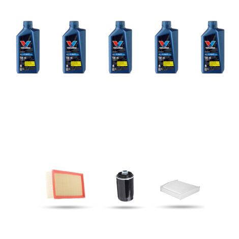 Kit tagliando 3 FILTRI e 5L OLIO compatibile con Audi Q5 (8RB) 2.0 tfsi 162kw dal 2013