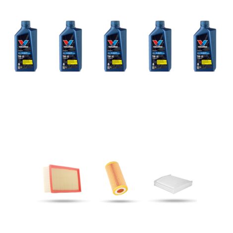 Kit tagliando 3 FILTRI e 5L OLIO compatibile con Audi Q5 (8RB) 2.0 tfsi 165kw dal 2012