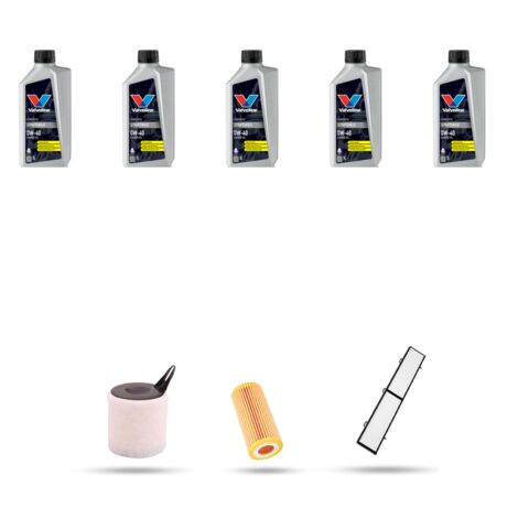Kit tagliando 3 FILTRI e 5L OLIO compatibile con Bmw serie 1 (E81,E82,E87,E88) 116i 90kw dal 2009 al 2012