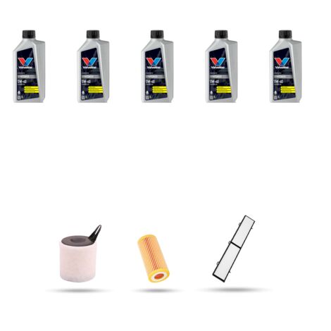 Kit tagliando 3 FILTRI e 5L OLIO compatibile con Bmw Serie 1 (E81,E82,E87,E88) 118 i 95kw dal 2004 al 2012