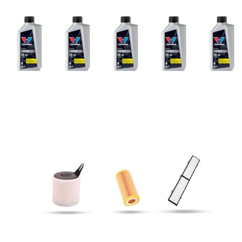 Kit tagliando 3 FILTRI e 5L OLIO compatibile con Bmw Serie 1 (E81,E82,E87,E88) 120i 110kw dal 2004 al 2007