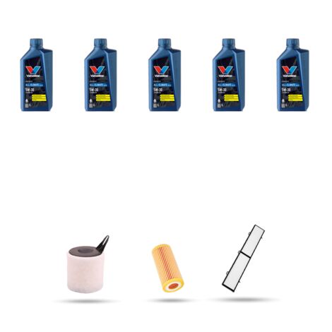 Kit tagliando 3 FILTRI e 5L OLIO compatibile con Bmw Serie 1 (E81,E82,E87,E88) 120i 115kw dal 2007 al 2012