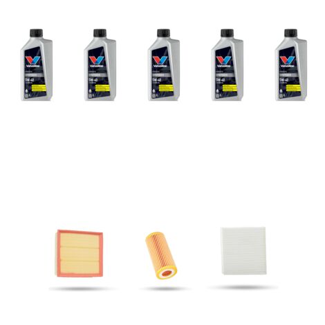 Kit tagliando 3 FILTRI e 5L OLIO compatibile con Bmw serie 1 (F20,F21) 120I 130kw dal 2015