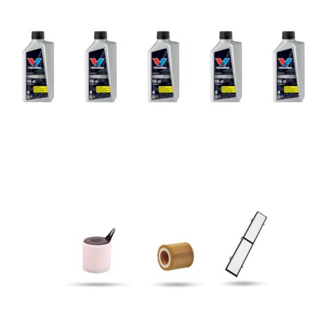 Kit tagliando 3 FILTRI e 5L OLIO compatibile con Bmw serie 3 (E90,E91,E92,E93) 316i 85kw dal 2006