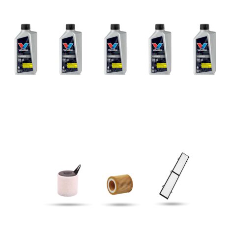 Kit tagliando 3 FILTRI e 5L OLIO compatibile con Bmw serie 3 (E90,E91,E92,E93) 316i 90kw dal 2007