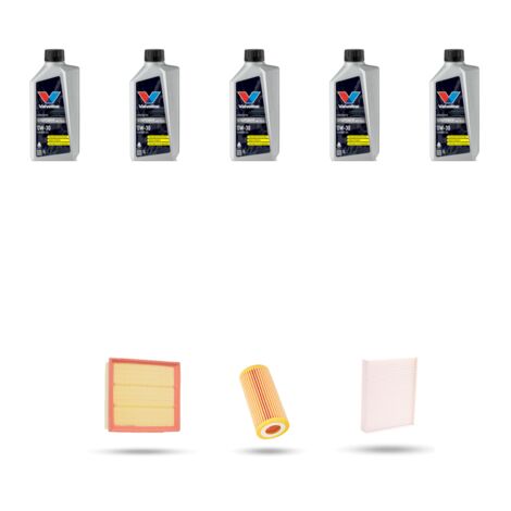 Kit tagliando 3 FILTRI e 5L OLIO compatibile con Bmw serie 3 (F30, F80,F31) 316I 100kw dal 2012
