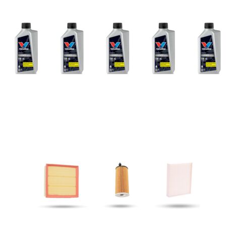 Kit tagliando 3 FILTRI e 5L OLIO compatibile con Bmw serie 3 (F30, F80,F31) 318I 100kw dal 2015