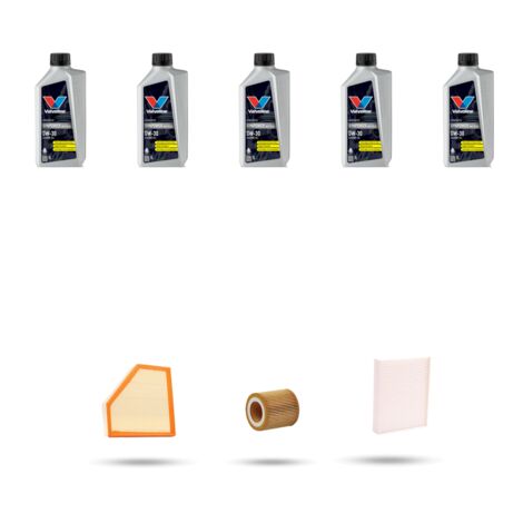 Kit tagliando 3 FILTRI e 5L OLIO compatibile con Bmw serie 3 (F30, F80,F31) 320I 135kw dal 2012 al 2018