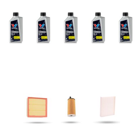 Kit tagliando 3 FILTRI e 5L OLIO compatibile con Bmw serie 3 (F30, F80,F31) 320I 135kw dal 2015 al 2018