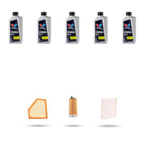 Kit tagliando 3 FILTRI e 5L OLIO compatibile con Bmw serie 3 Gt (F34) 320i 120kw dal 2016