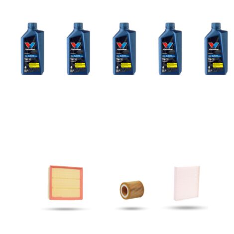 Kit tagliando 3 FILTRI e 5L OLIO compatibile con Bmw serie 3 Gt (F34) 320i 135kw dal 2013
