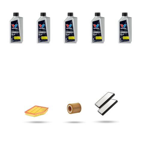 Kit tagliando 3 FILTRI e 5L OLIO compatibile con Bmw serie 5 (E60,E61) 520i 125kw dal 2007 al 2010