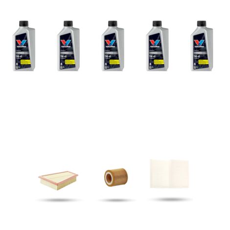 Kit tagliando 3 FILTRI e 5L OLIO compatibile con Bmw serie 5 (F10, F11, F18) 520I 125kw dal 2015