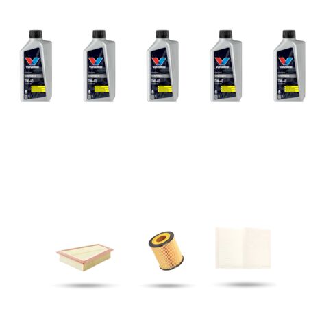 Kit tagliando 3 FILTRI e 5L OLIO compatibile con Bmw serie 5 (F10, F11, F18) 528I 180kw dal 2011