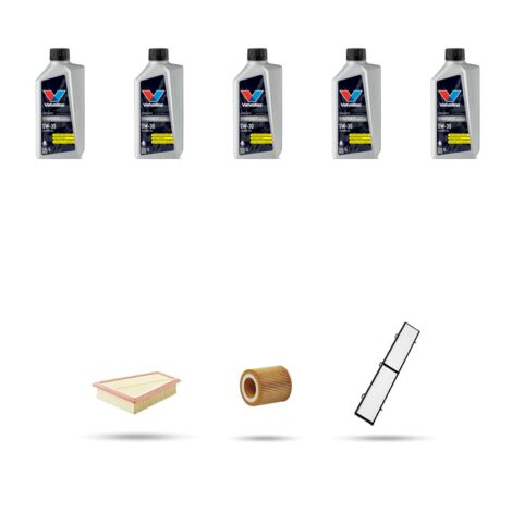 Kit tagliando 3 FILTRI e 5L OLIO compatibile con Bmw x1 (E84) 16i 105kw 2013